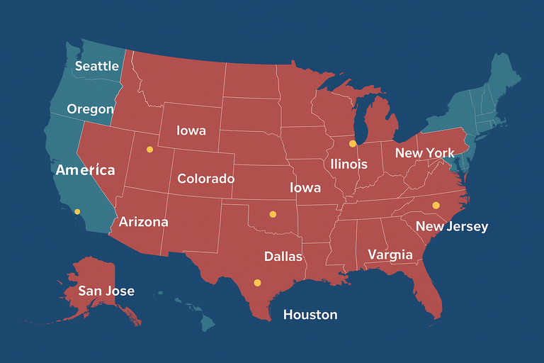 United States Data Center Map