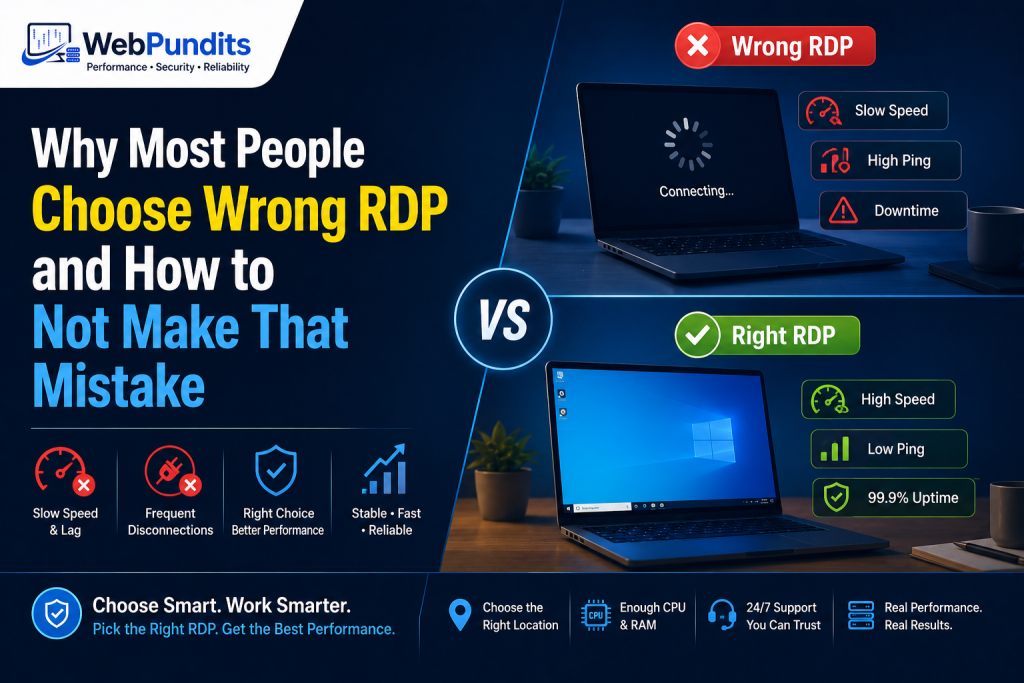 Wrong RDP setup causing lag and slow remote desktop performance