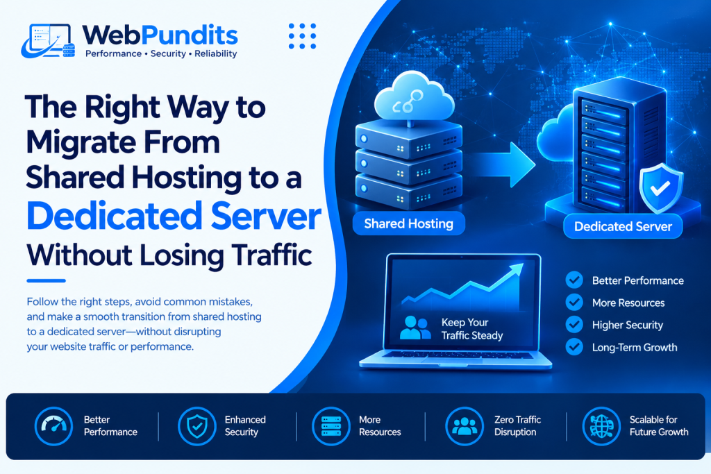 Migrating from shared hosting to a dedicated server while maintaining website traffic